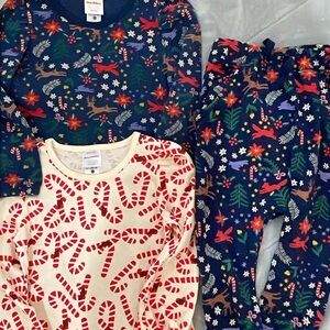 Hanna Andersson Kids Pajama Set - Navy, Cream, and Red